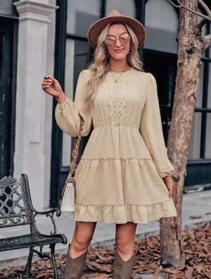 Apricot Lace Dress