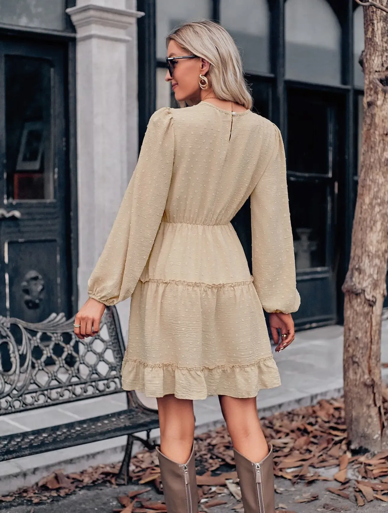 Apricot Lace Dress
