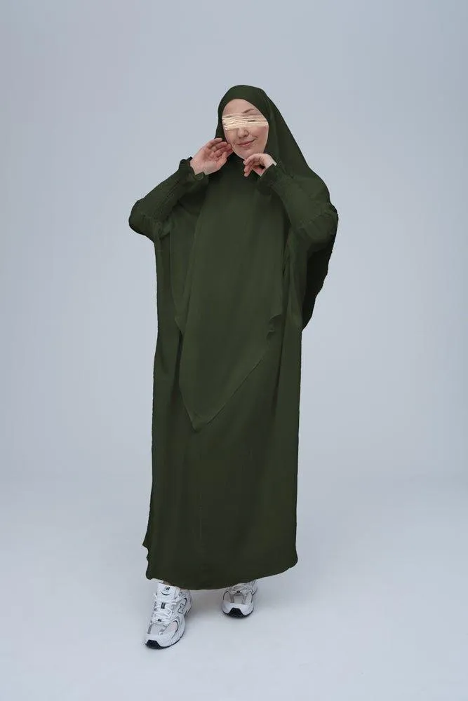 Army Green Pristine prayer gown for Omrah or prayer