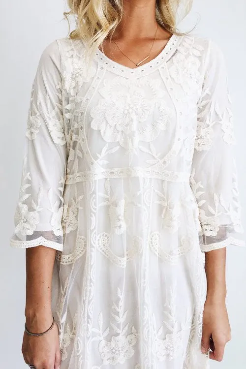 Aster Sky Lace Dress