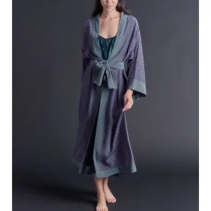 Asteria Kimono Robe in Woodstock Liberty of London Print Silk Crepe De Chine