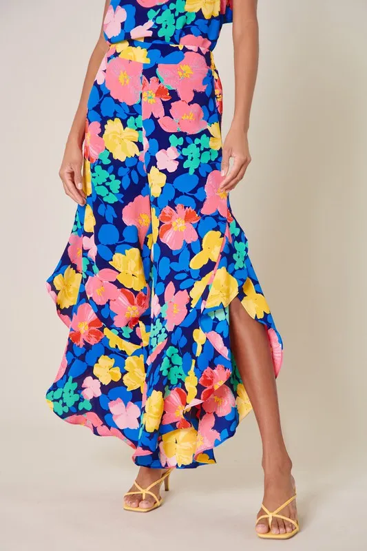 Asymmetrical Ruffle Pants