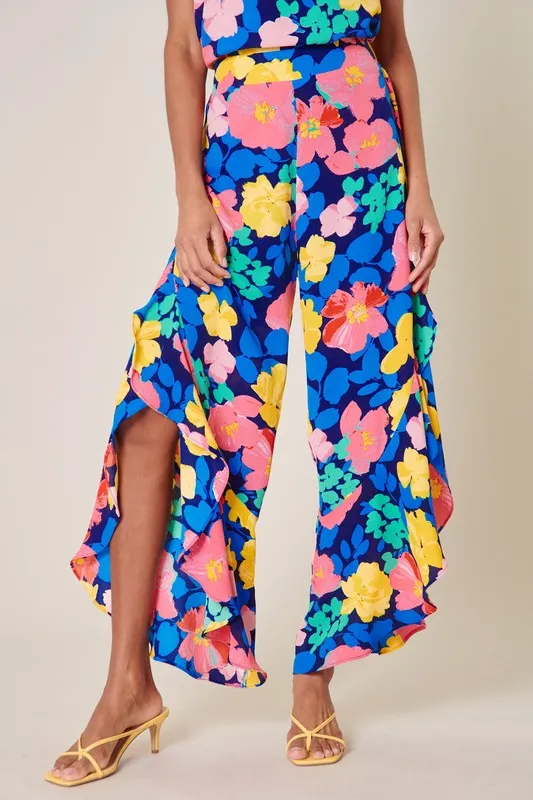 Asymmetrical Ruffle Pants