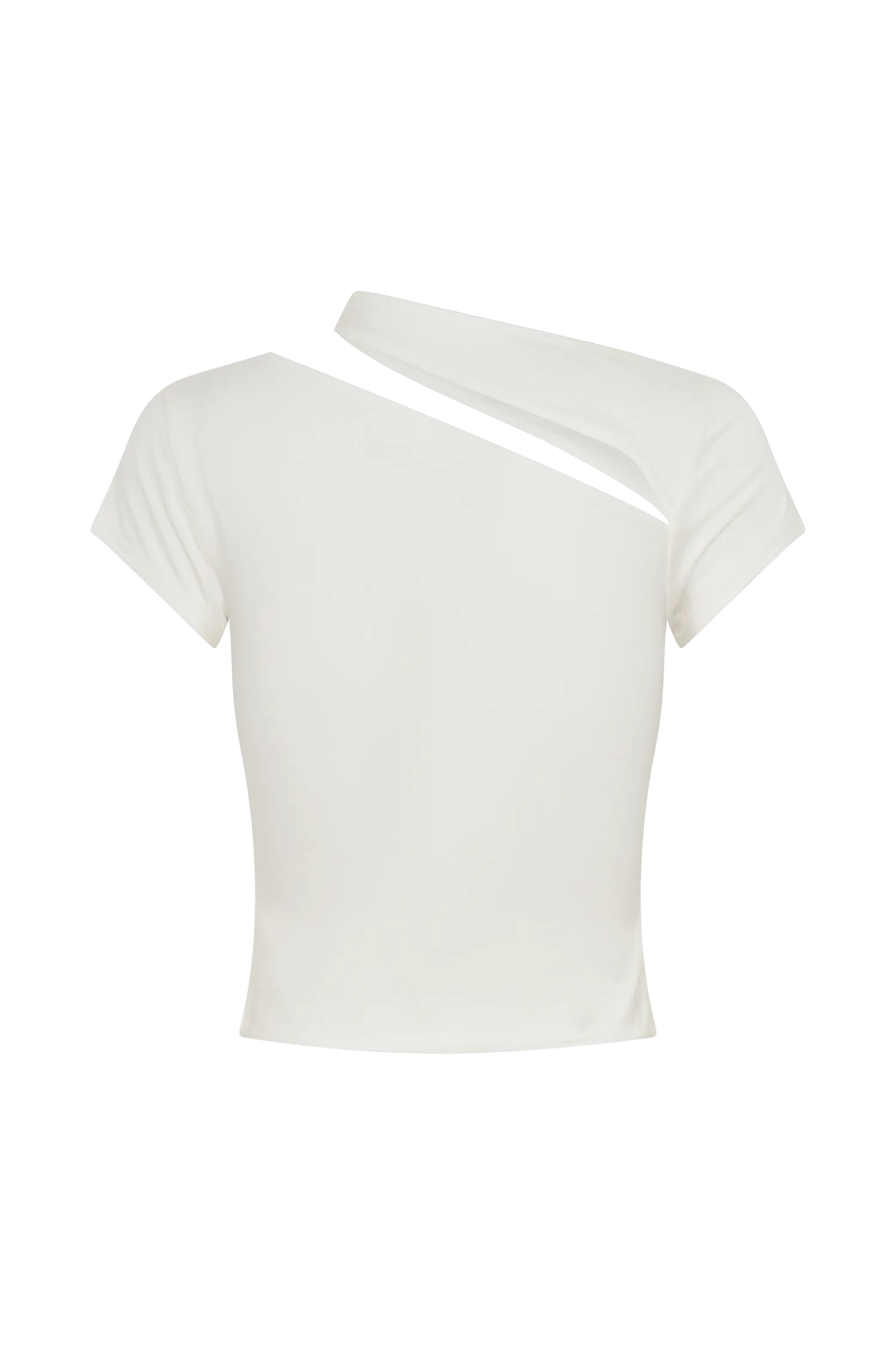 Aurelie Cut Out Short Sleeve Top - Ivory
