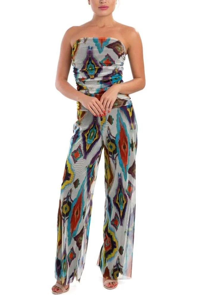 AZTEC Strapless Ruched Bodice Jumpsuit