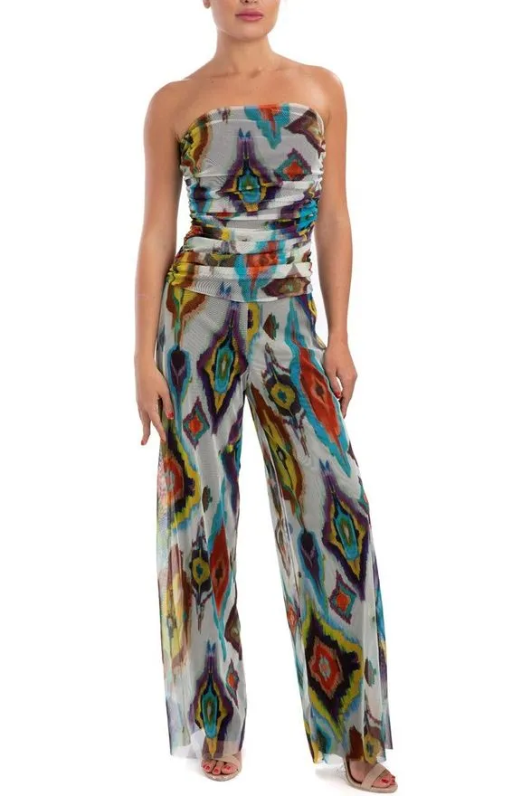 AZTEC Strapless Ruched Bodice Jumpsuit