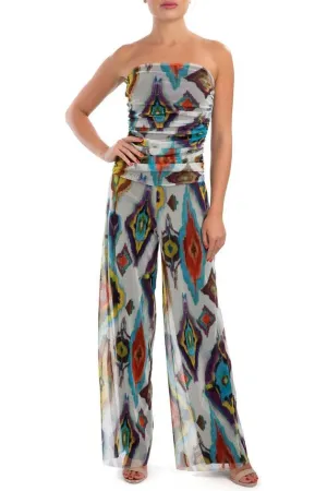 AZTEC Strapless Ruched Bodice Jumpsuit