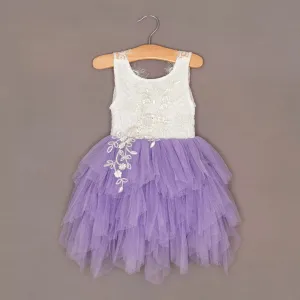 Baby Boho Dreams Dress - Lilac Applique