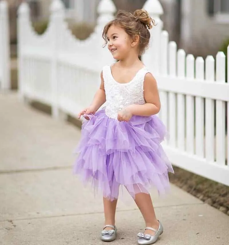 Baby Boho Dreams Dress - Lilac Applique