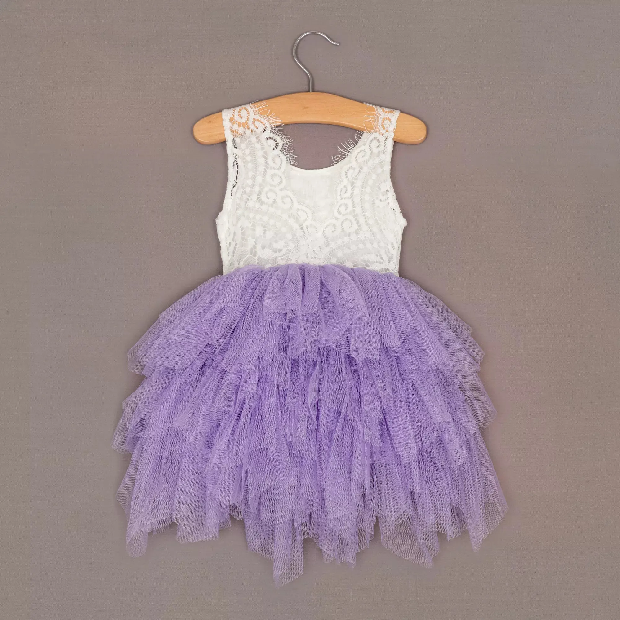 Baby Boho Dreams Dress - Lilac Applique