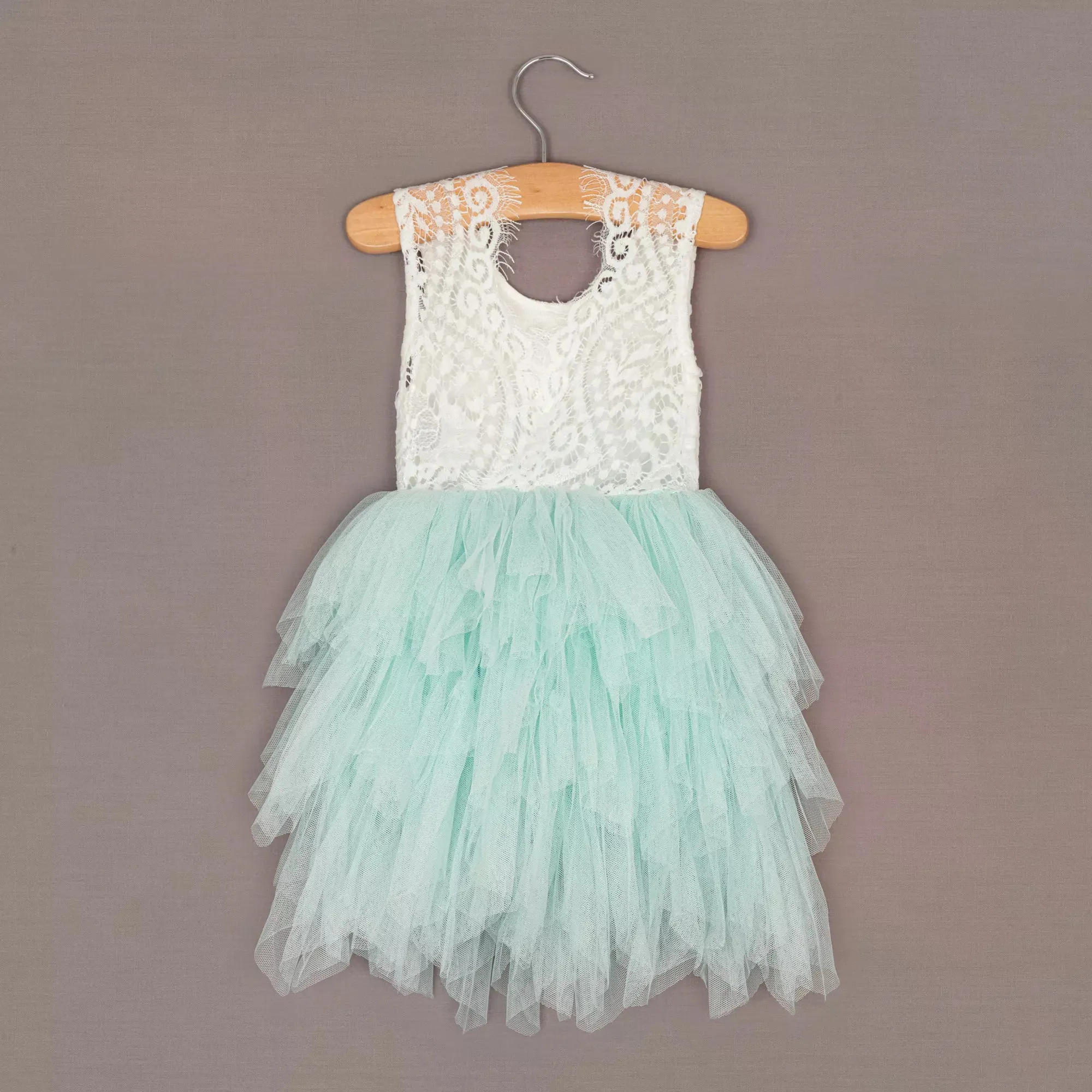 Baby Boho Dreams Dress - Mint Green Applique