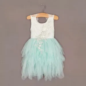 Baby Boho Dreams Dress - Mint Green Applique