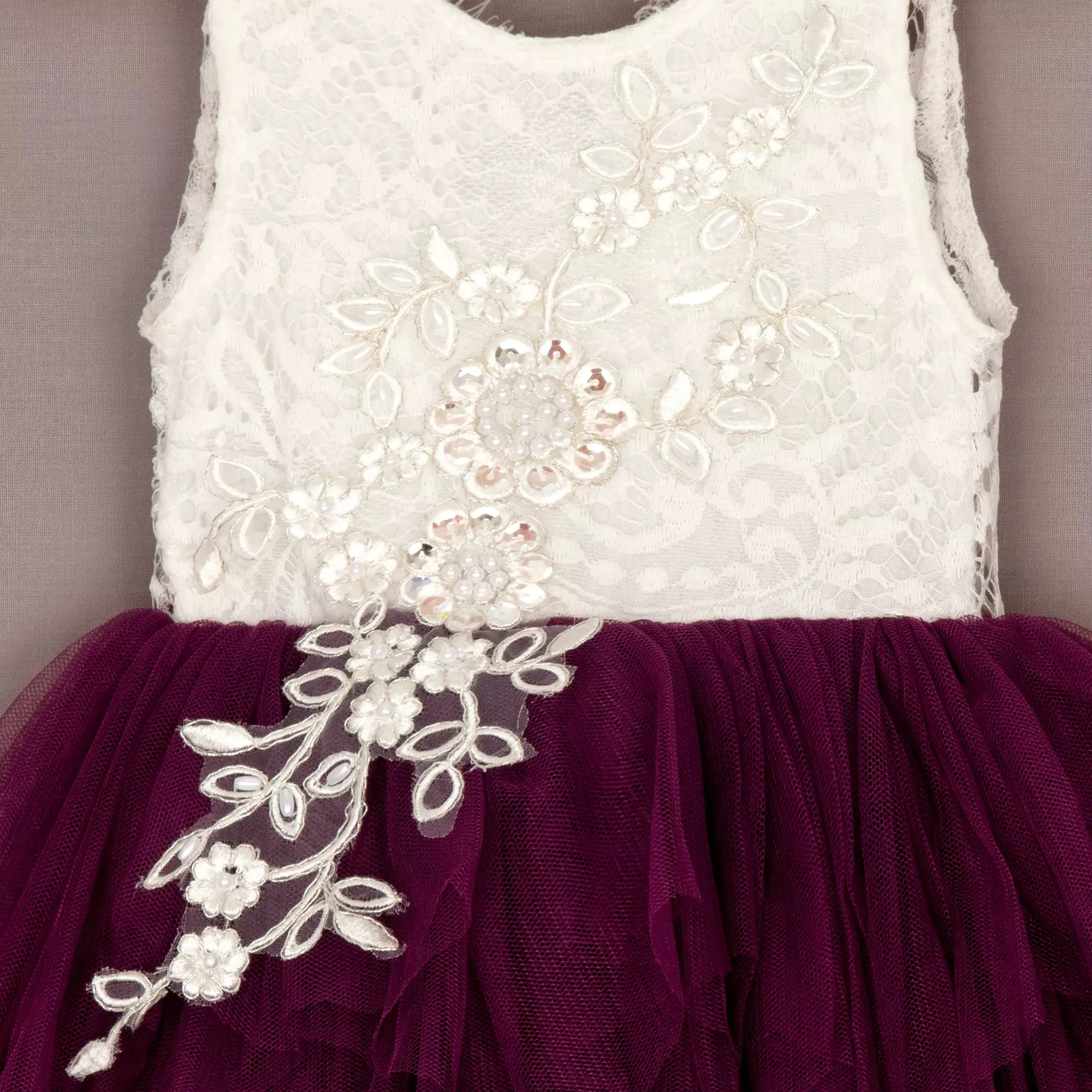 Baby Boho Dreams Dress -  Purple Plum Applique