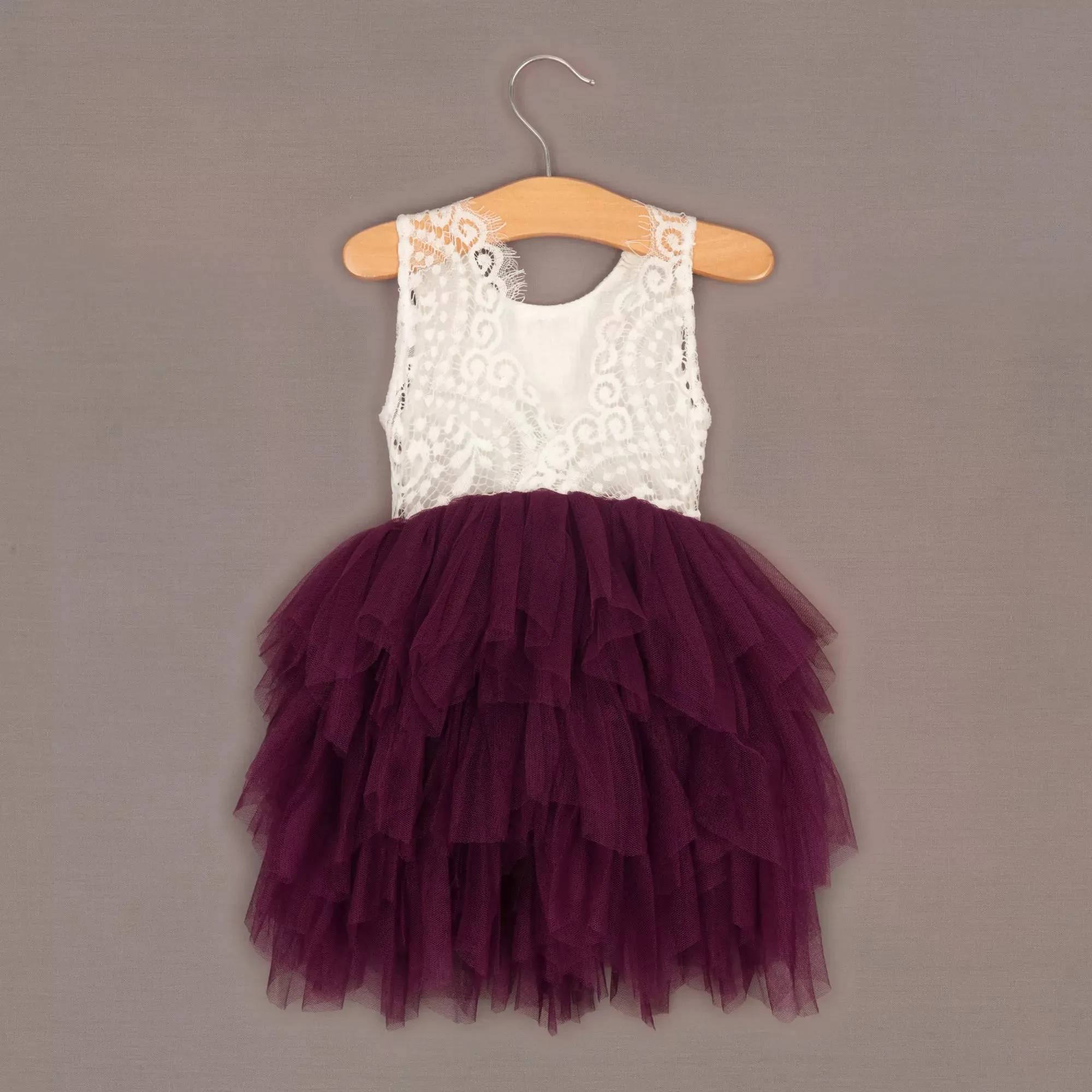 Baby Boho Dreams Dress -  Purple Plum Applique