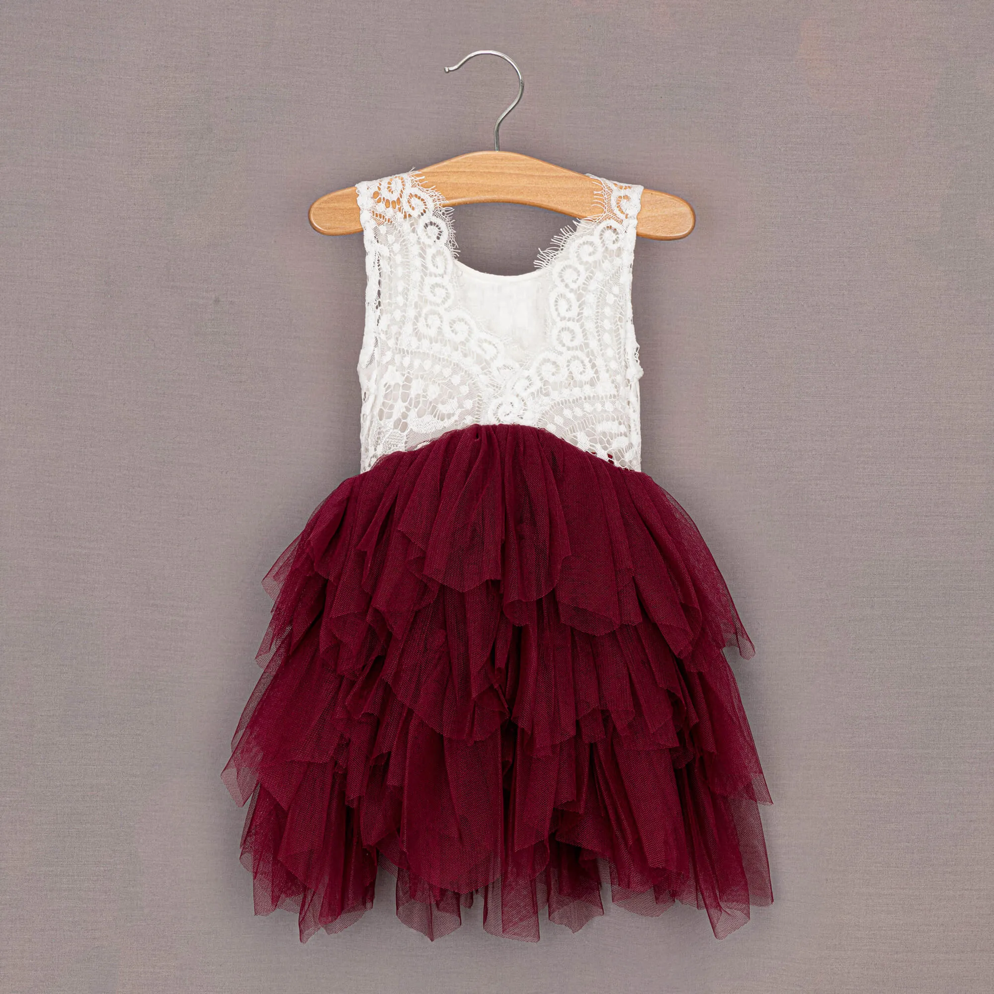 Baby Boho Dreams Dress - Wine Red