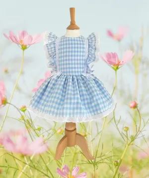Baby Girls Gingham Frilly spanish Dress