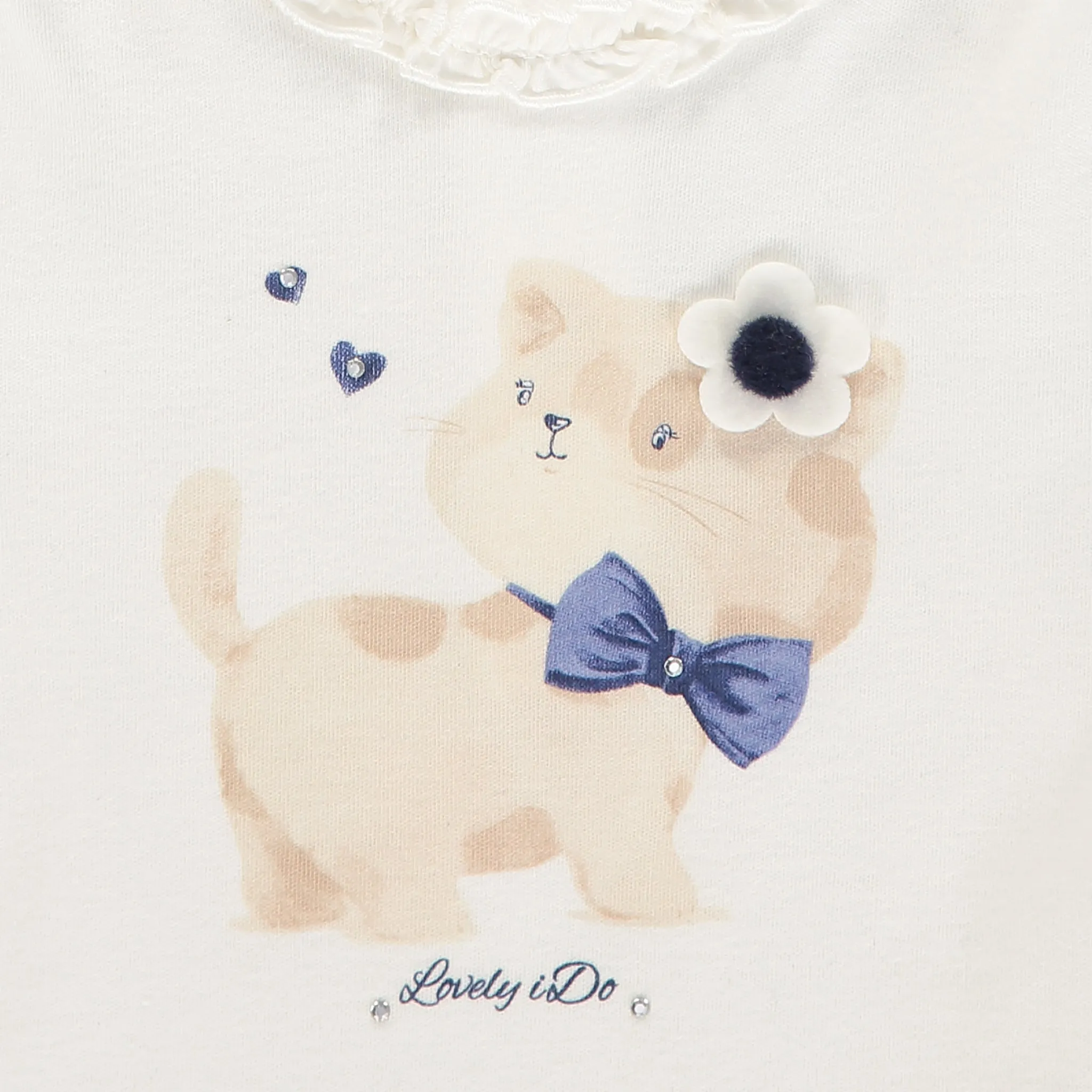 Baby Girls Ivory Cotton Top