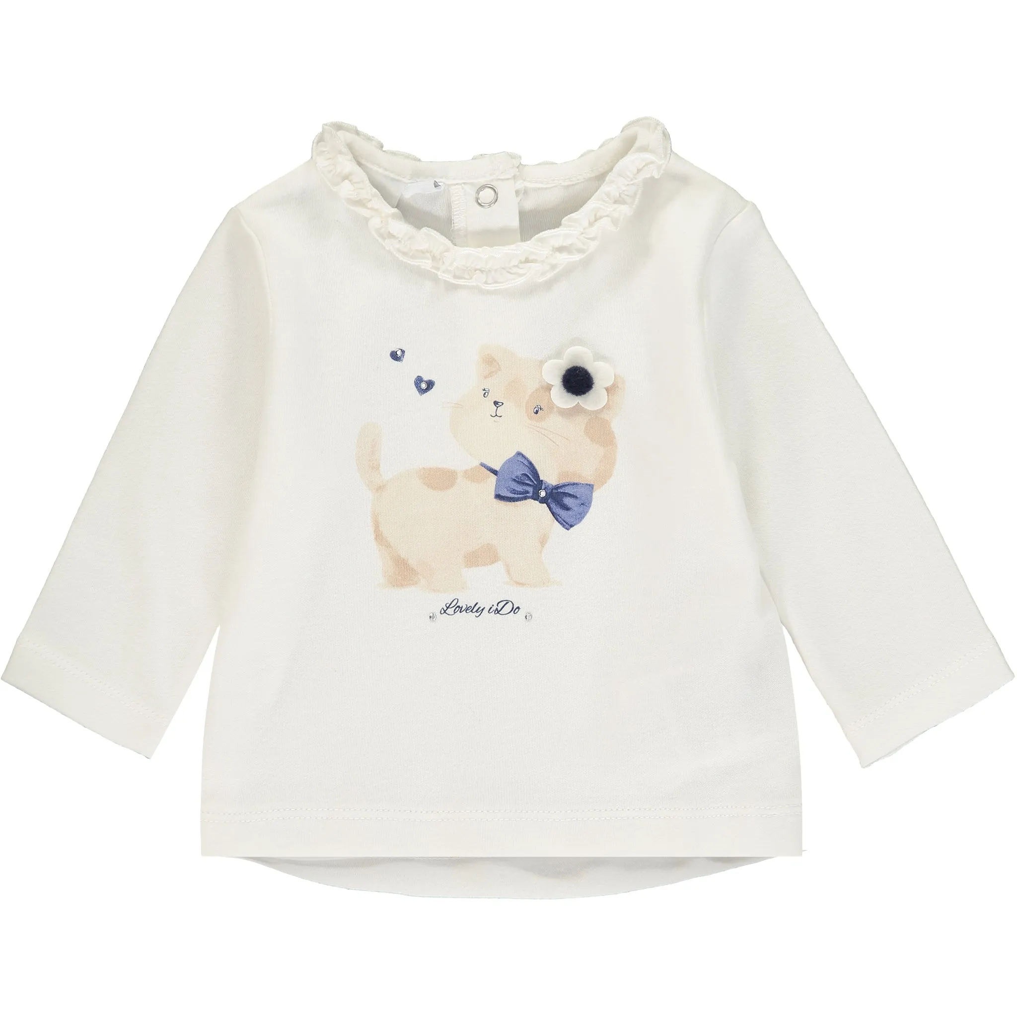 Baby Girls Ivory Cotton Top