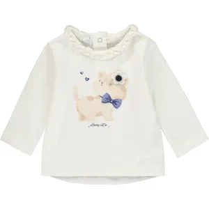 Baby Girls Ivory Cotton Top