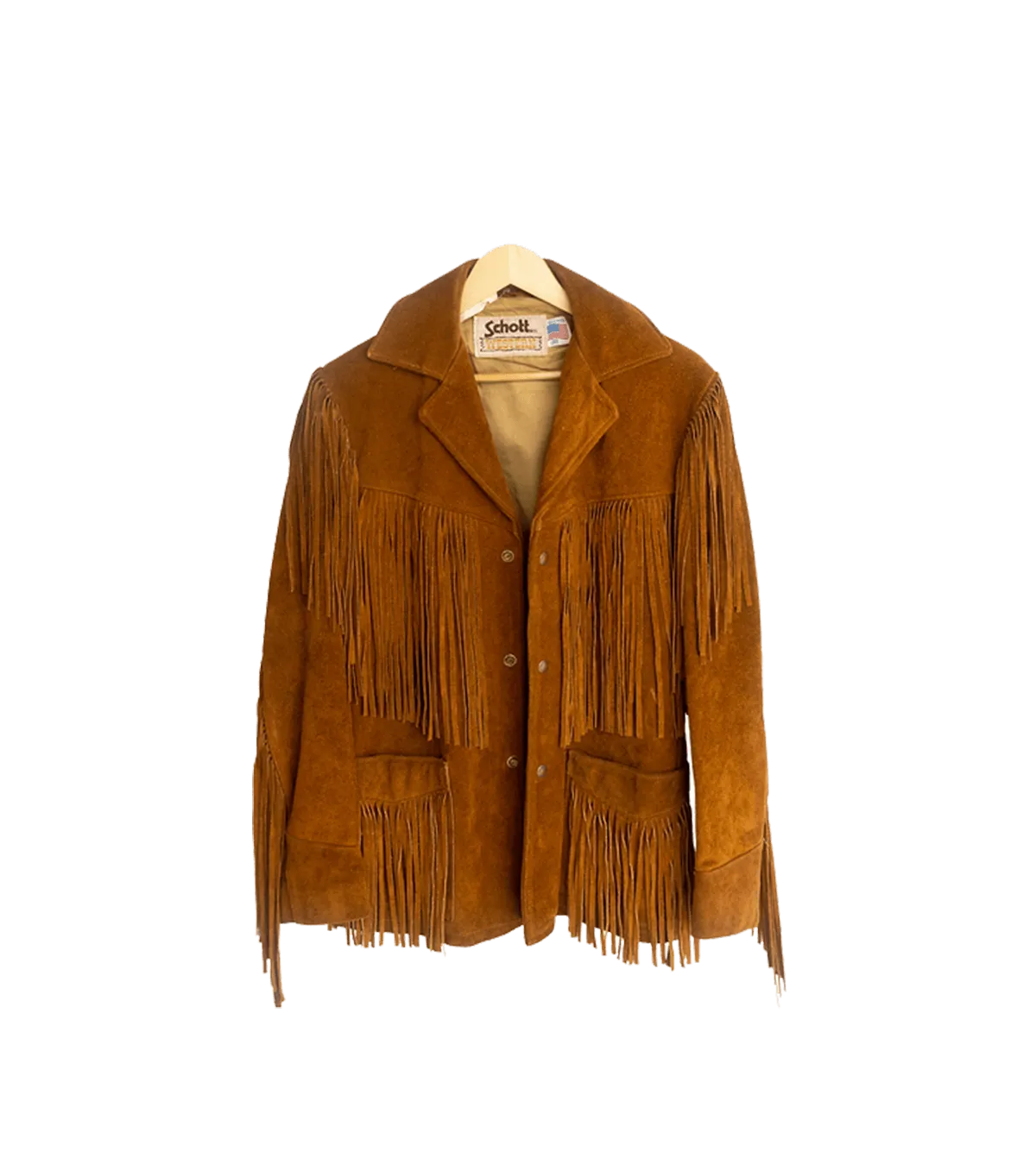 BAMxMC Vintage Schott Rancher Leather Fringe Jacket
