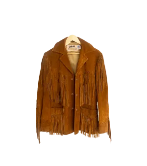 BAMxMC Vintage Schott Rancher Leather Fringe Jacket