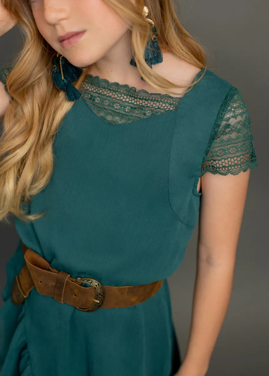 Belleann Dress in Peacock