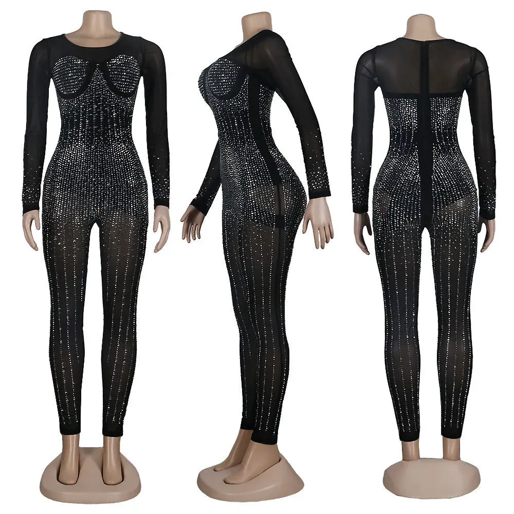 Birthday Bling Long Sleeve Jumpsuit