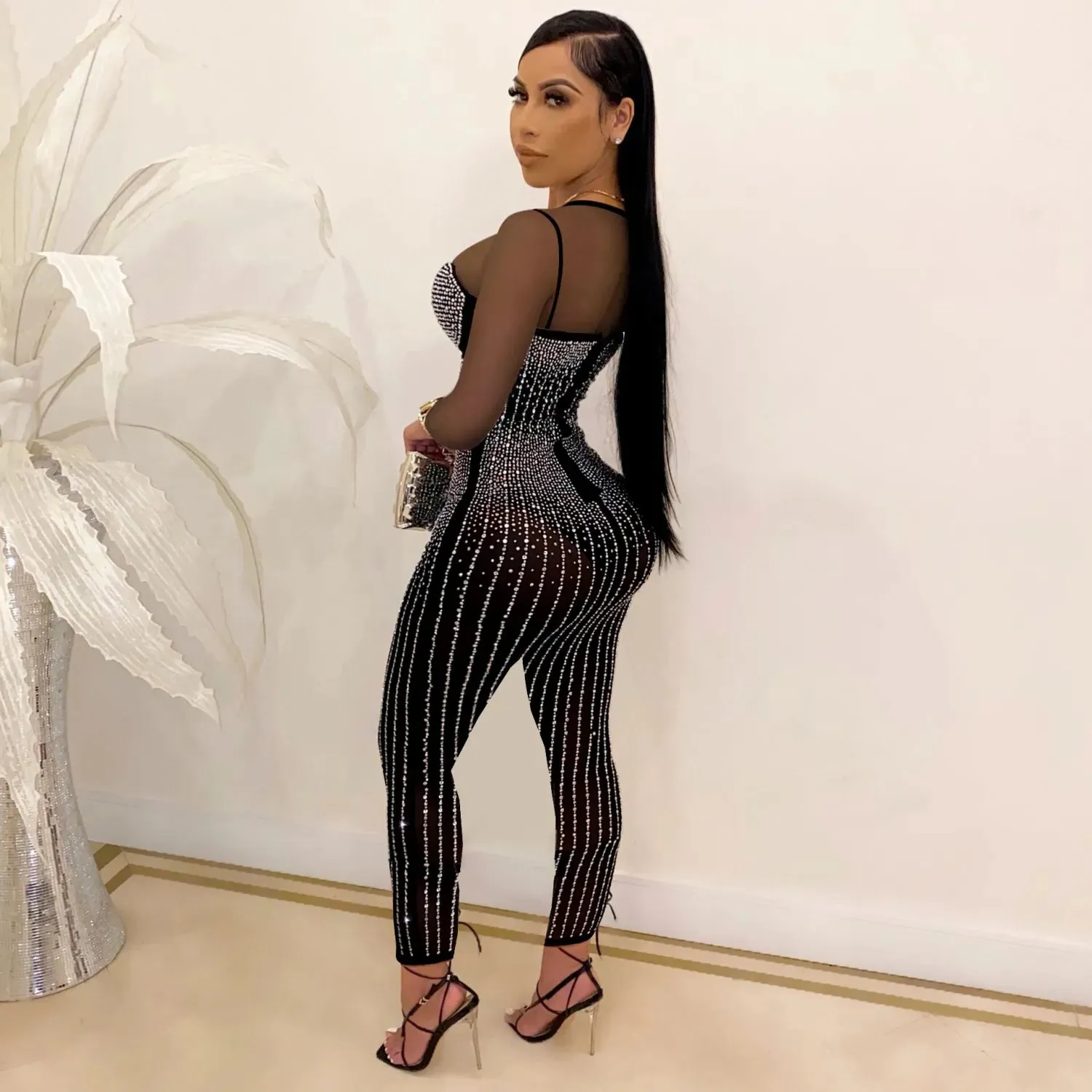 Birthday Bling Long Sleeve Jumpsuit