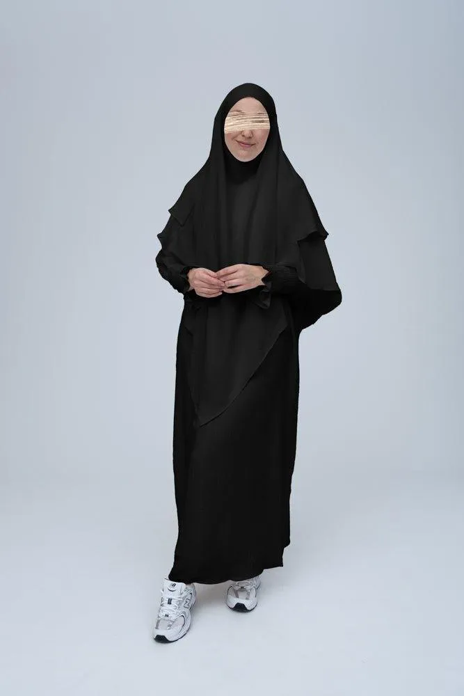 Black Pristine prayer gown for Omrah or prayer