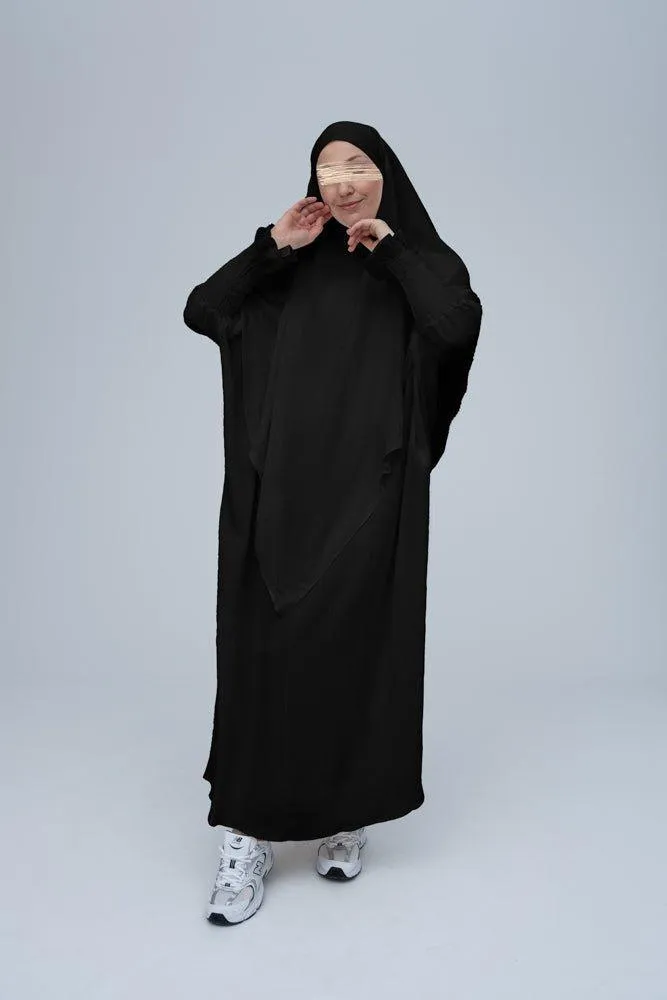 Black Pristine prayer gown for Omrah or prayer
