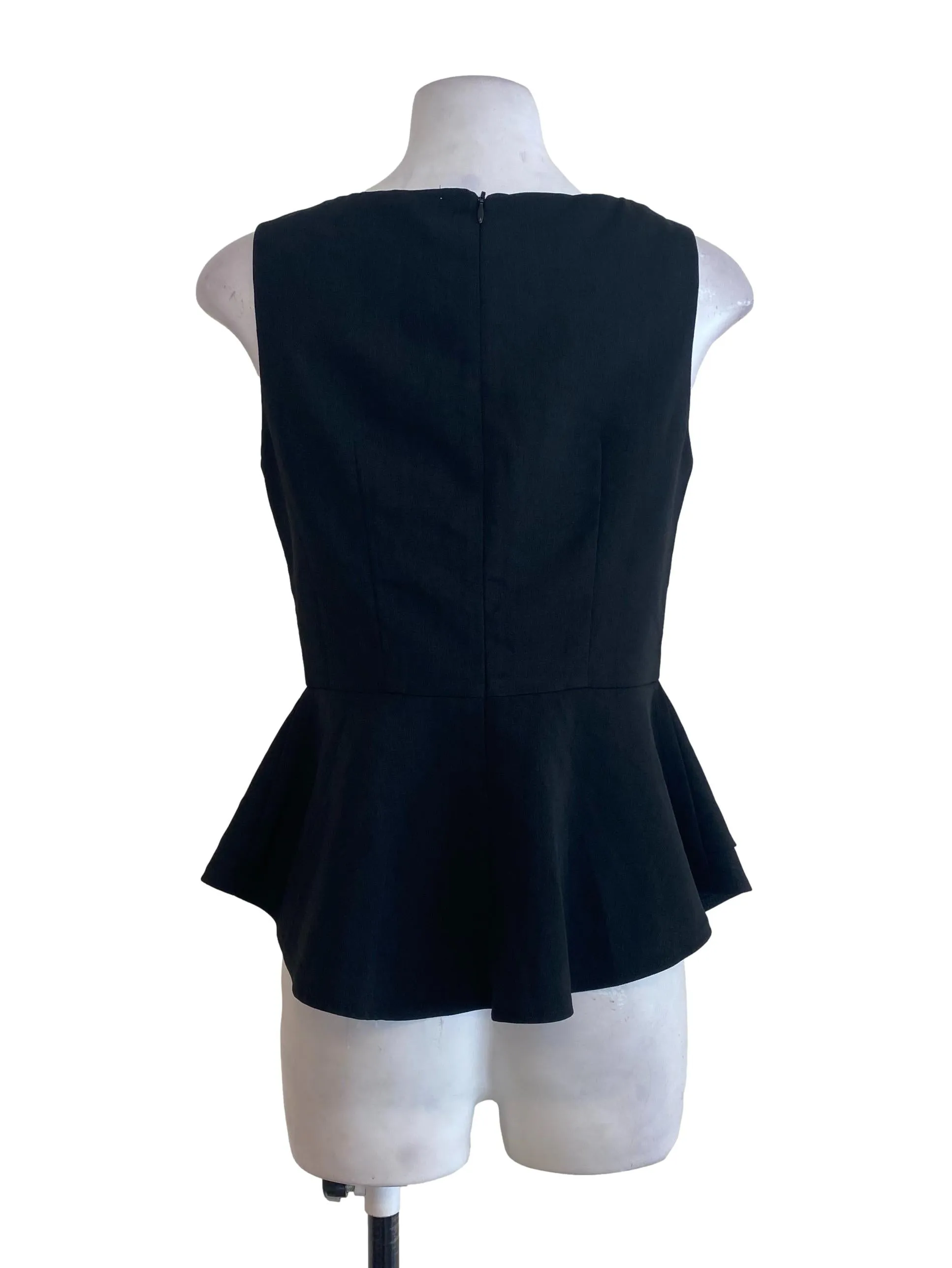 Black Ruffle Top