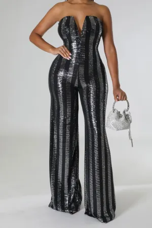 Black Tie Confetti Jumpsuit