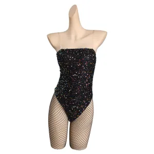 Blonde - Marilyn Monroe Cosplay Costume Bunny Girls Jumpsuit Hat Outfits Halloween Carnival Suit