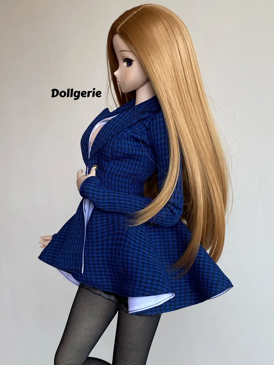Blue Gingham Blazer Dress for SmartDoll