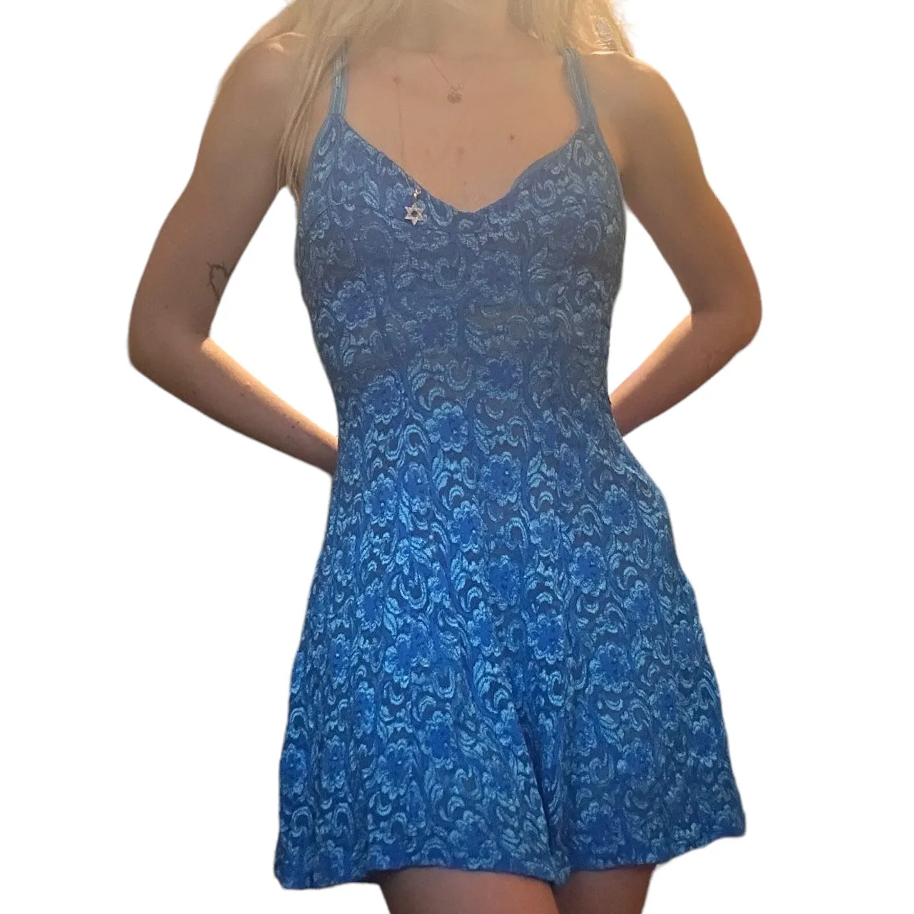 Blue Lace Slip