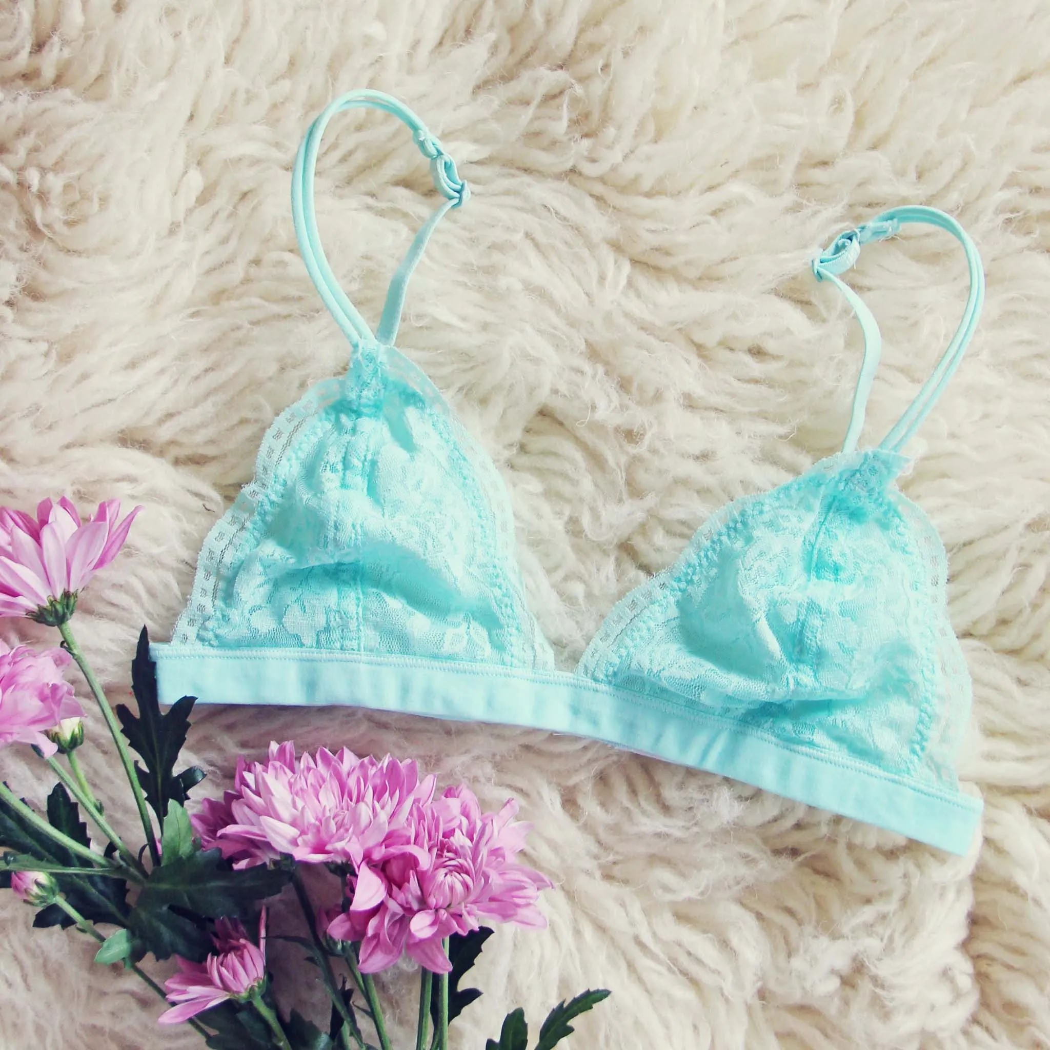 Boheme Lace Bralette in Sky