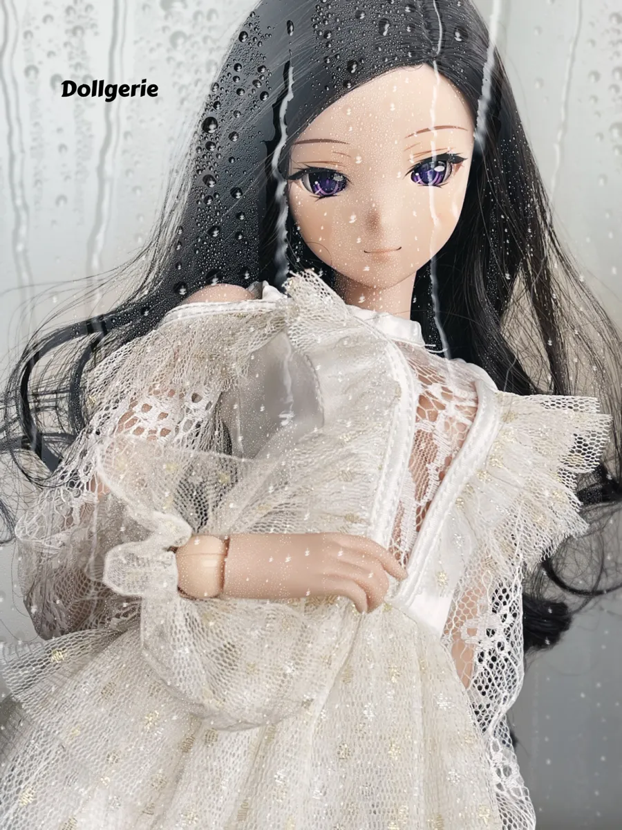 Boutique White Lace Plunge Skater Dress for SmartDoll or DD