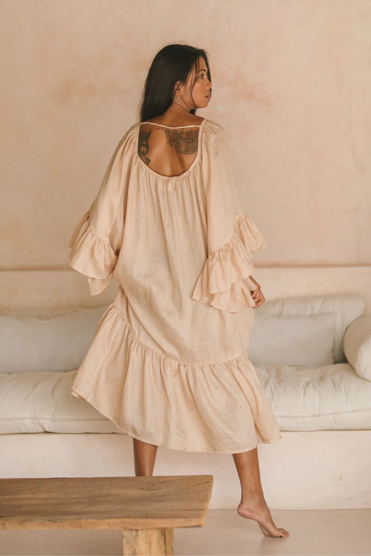 Brida Linen Gown Long