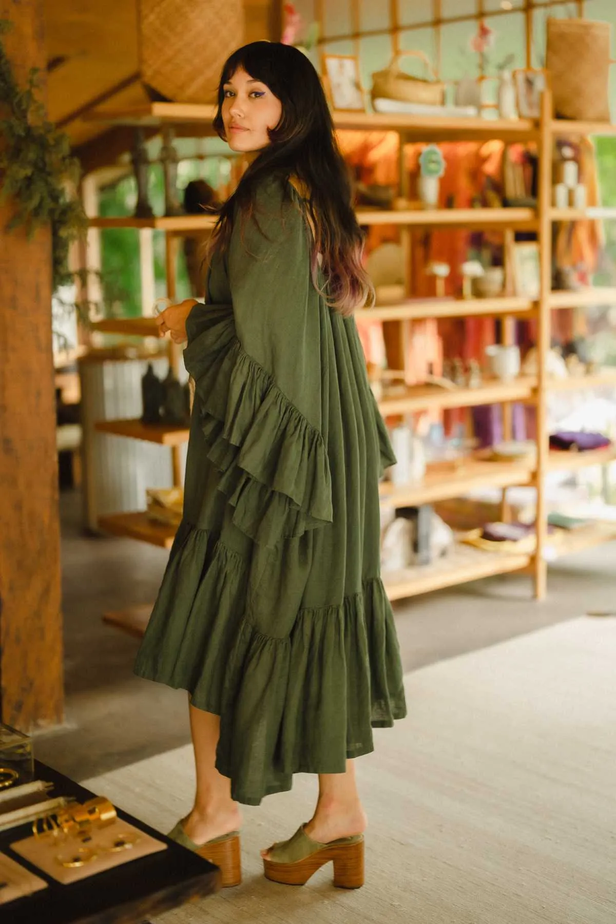 Brida Linen Gown Long