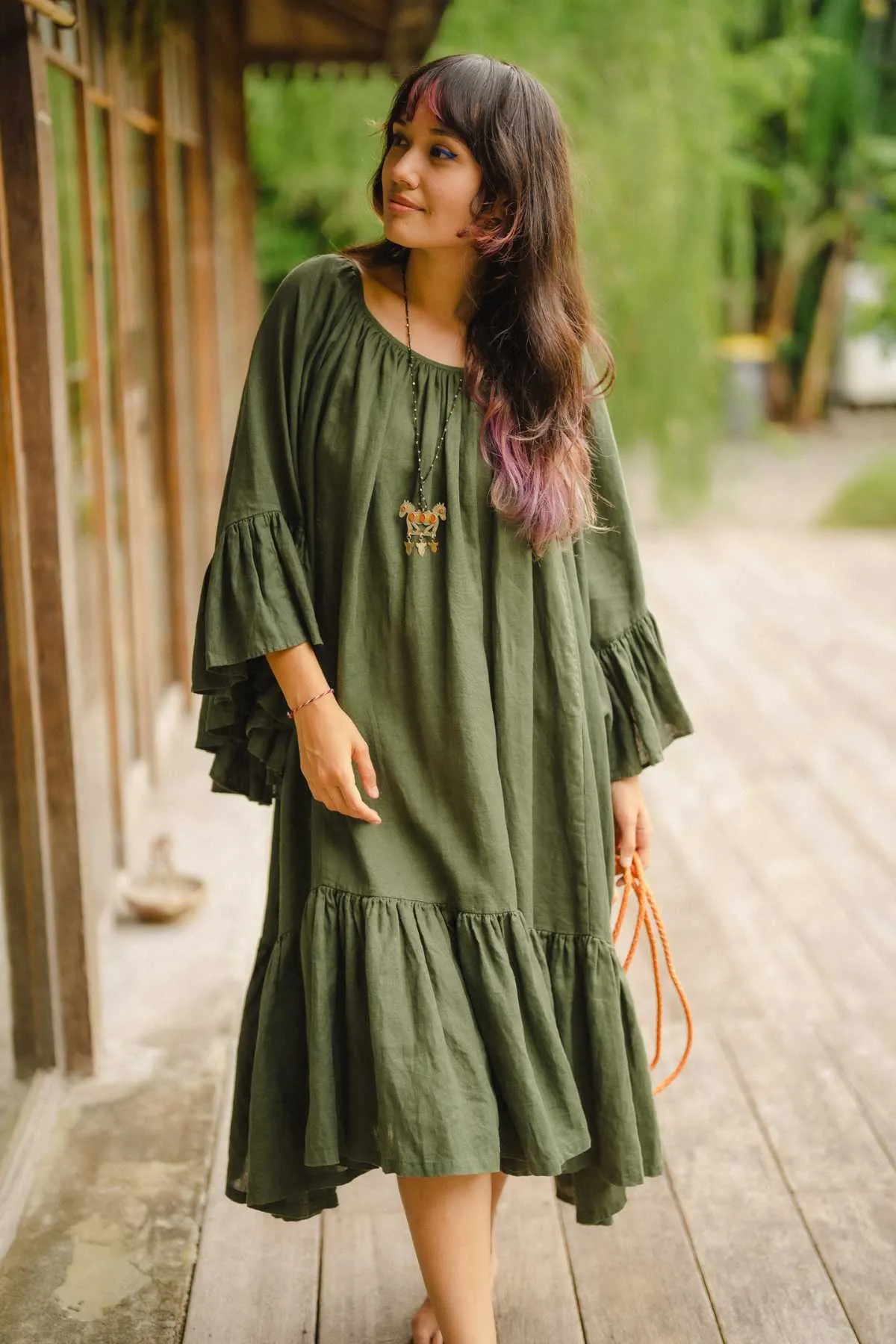 Brida Linen Gown Long