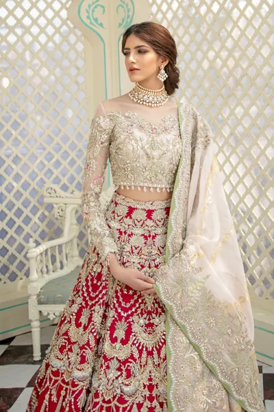 Bridal Wedding Lehenga Choli in Red Color #K0023