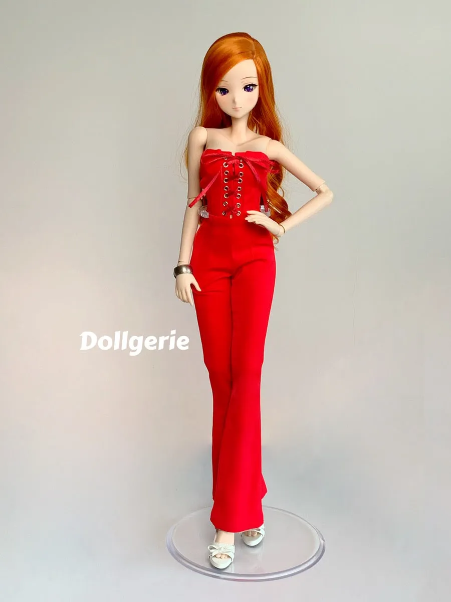 Bright Red Strapless Wide Leg Jumpsuit for SmartDoll / DD