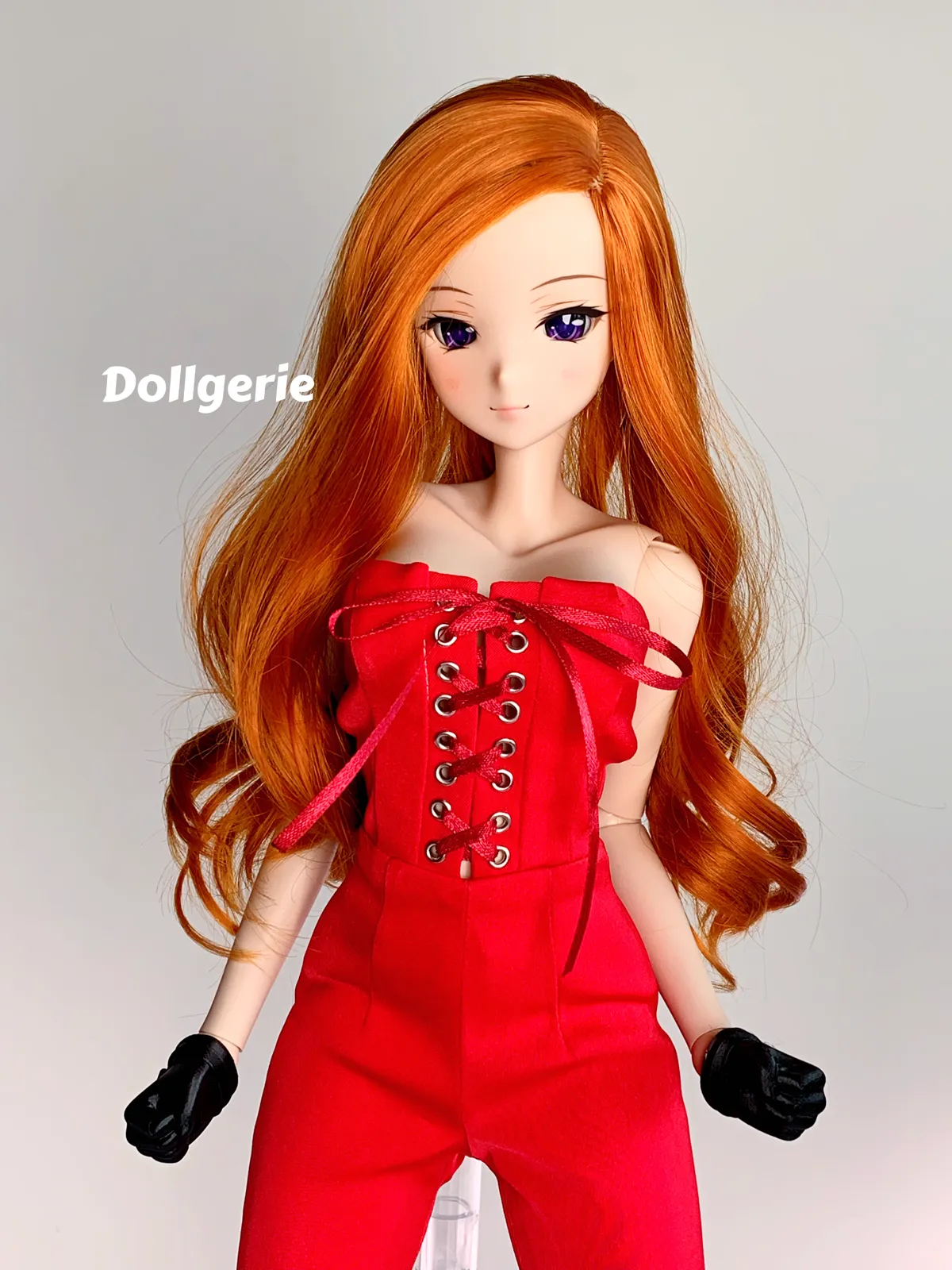 Bright Red Strapless Wide Leg Jumpsuit for SmartDoll / DD