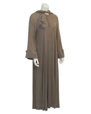 Brown Mocha Gown with Hood