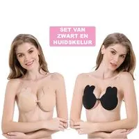 Bunny Plak BH met Clip |Strapless Push-up Effect | Zelfklevende Borst Lift | Onzichtbaar & Herbruikbaar| Cup A B C