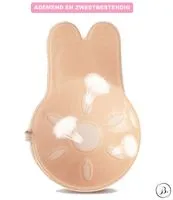 Bunny Plak BH met Clip |Strapless Push-up Effect | Zelfklevende Borst Lift | Onzichtbaar & Herbruikbaar| Cup C D E