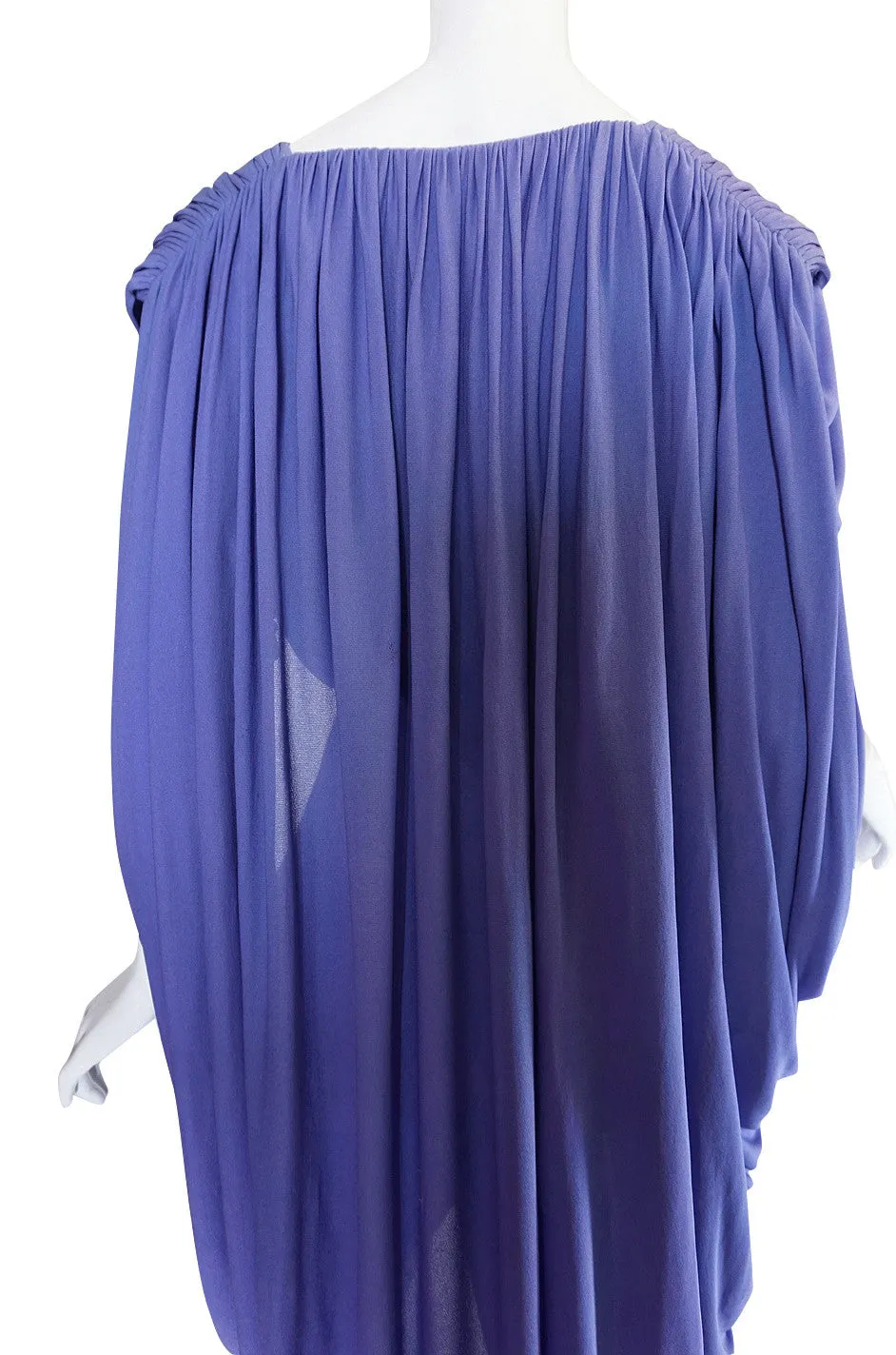 c1976 Rare Halston Draped Goddess Jersey Gown