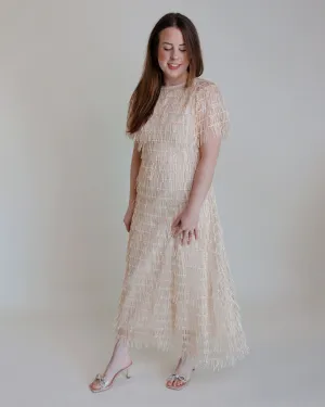 Camille Sequin Fringe Maxi Dress