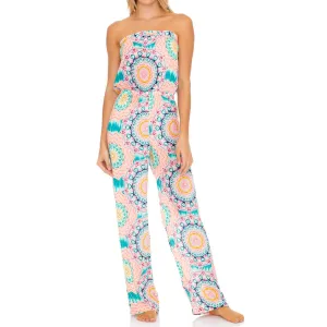CARIBBEAN KISSES - Strapless Ruffle Jumpsuit