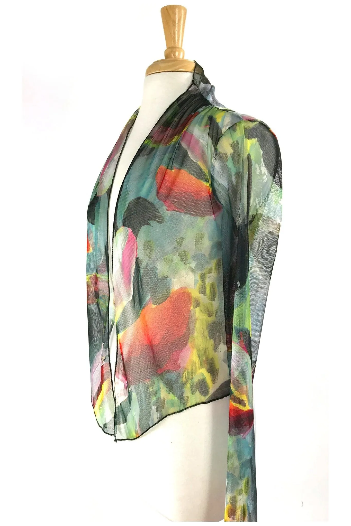 CARMEN Print Sheer Long Sleeve Jacket